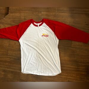 Red and White Long Sleeve Tee